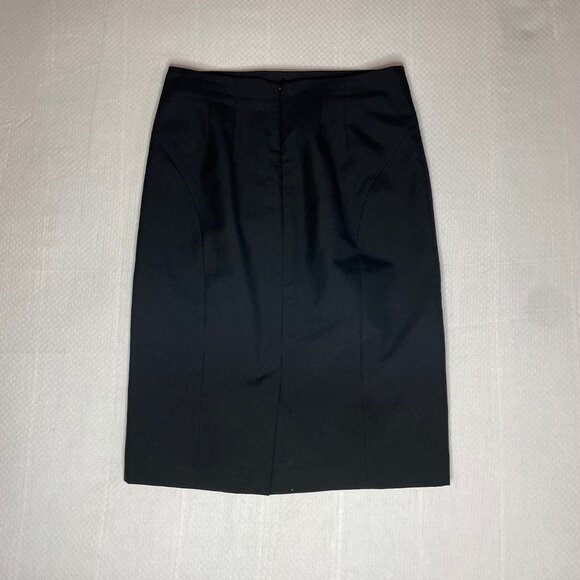 Ann Taylor Black Wool-Blend Knee-Length Pencil Skirt – Size 2 - Picture 3 of 7